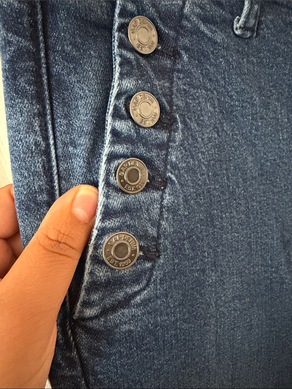 GAP Dark Blue High-Rise Flare Jeans - Picture 6 of 11